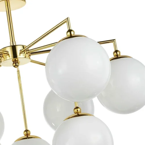 Люстра потолочная Undine 2810-9P Favourite белая на 9 ламп, основание золотое в стиле классический  фото 4