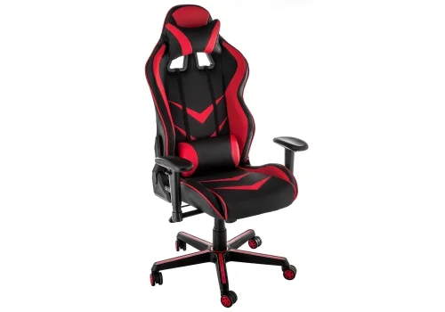 Кресло игровое Racer черное / красное 11380 Woodville, красный/искусственная кожа, ножки/пластик/чёрный, размеры - *1280***700*570