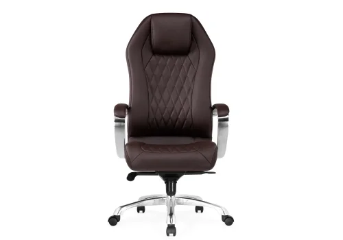 Компьютерное кресло Damian brown 15744 Woodville, коричневый/экокожа, ножки/металл/хром, размеры - *1330***650*670 фото 2