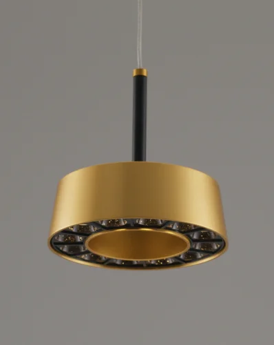 Светильник подвесной LED Luma V10857-PL Moderli золотой 1 лампа, основание чёрное в стиле современный  фото 3