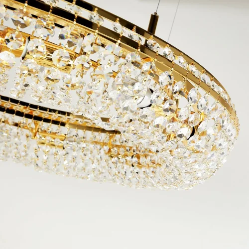 Люстра подвесная Monilibus 4015-12P Favourite прозрачная на 12 ламп, основание золотое в стиле классический  фото 7
