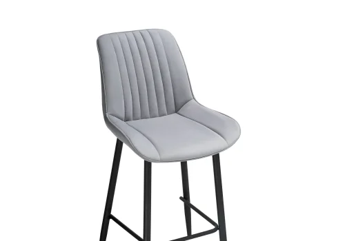 Полубарный стул Седа К светло-серый / черный 511175 Woodville, серый/велюр, ножки/металл/чёрный, размеры - ****490*570 фото 5