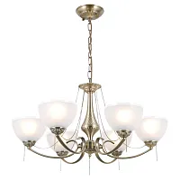 Люстра подвесная Франческа CL417263 Citilux белая на 75 ламп, основание бронзовое в стиле классический 