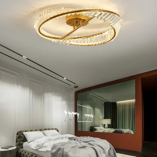 Люстра потолочная BERTOLDA CH D50 223695-23 ImperiumLoft прозрачная на 1 лампу, основание латунь в стиле современный фото 8