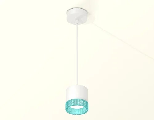 Светильник подвесной XP8110041 Ambrella light белый голубой 1 лампа, основание белое в стиле хай-тек  фото 3
