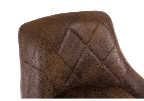 Барный стул Curt vintage brown 1882 Woodville, коричневый/ткань, ножки/металл/коричневый, размеры - *1040***450*500 фото 6