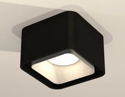 Светильник накладной XS7833001 Ambrella light чёрный 1 лампа, основание чёрное в стиле хай-тек современный квадратный фото 3