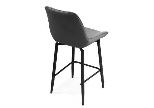 Полубарный стул Седа К крутящийся темно-серый / черный 520601 Woodville, латте/велюр, ножки/металл/чёрный, размеры - ****500*580 фото 5