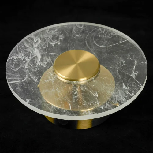 Бра LED Duval LSP-7145 Lussole прозрачный на 1 лампа, основание матовое золото в стиле хай-тек современный  фото 3
