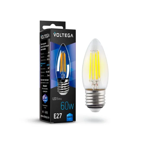 Лампа LED Crystal 7029 Voltega VG10-C1E27cold6W-F  E27 6вт