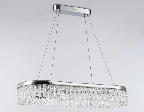 Светильник подвесной LED TR49733 Ambrella light прозрачный 1 лампа, основание хром в стиле хай-тек модерн  фото 8