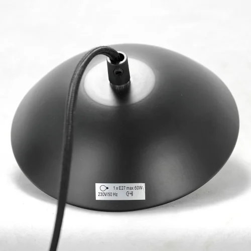 Светильник подвесной Beijing LSP-8131 Lussole хром 1 лампа, основание чёрное в стиле современный  фото 5