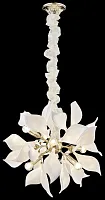 Светильник подвесной Miranda WE123.09.303 Wertmark белый 9 ламп, основание золотое в стиле флористика современный ветви