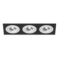 Светильник точечный Intero 16 Triple Quadro i537060606 Lightstar белый 3 лампы, основание чёрное в стиле хай-тек современный 