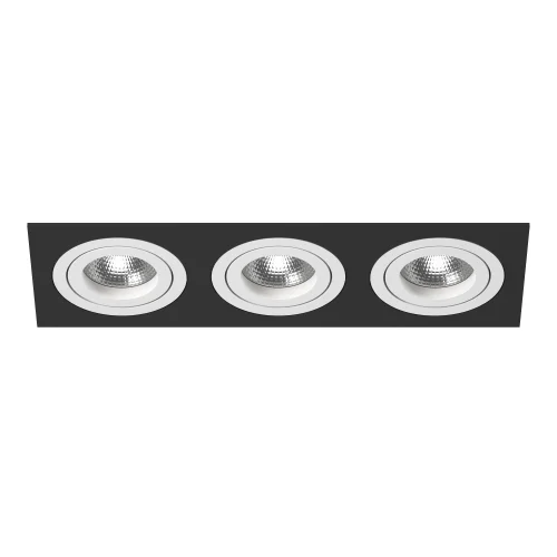 Светильник точечный Intero 16 Triple Quadro i537060606 Lightstar белый 3 лампы, основание чёрное в стиле хай-тек современный 
