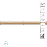 Светодиодная лента 24В 10Вт/м 850Лм/м 3000К 90+ 8мм COB 320шт/м 5м IP65 Aqua Lane A2432008-04-3K Arte Lamp цвет LED тёплый белый 3000K, световой поток Lm