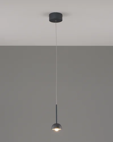 Светильник подвесной LED Fiona V10893-PL Moderli серебряный 1 лампа, основание серое в стиле современный 