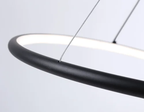 Светильник подвесной LED с пультом FL66293 Ambrella light чёрный 1 лампа, основание чёрное в стиле современный хай-тек шар фото 7