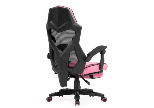 Компьютерное кресло Brun pink / black 15731 Woodville, розовый чёрный/сетка ткань, ножки/пластик/чёрный, размеры - *1200***610*550 фото 5