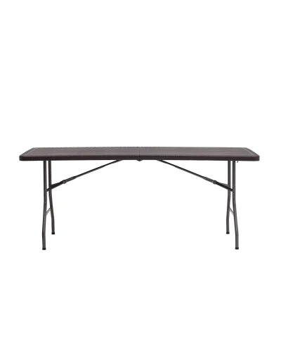Стол складной 182*74*74см - чемодан, коричневый УТ000002199 Stool Group столешница коричневая из пластик фото 2