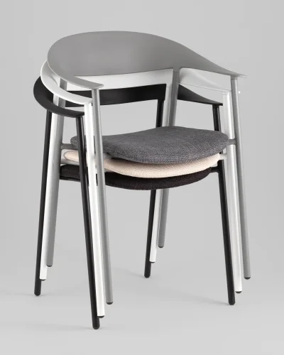 Стул Eila, с подушкой, пластик зеленый УТ000039778 Stool Group, зелёный/рогожка, ножки/пластик/зелёный, размеры - *775***502*591 фото 8