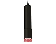 Светильник подвесной XP7422003 Ambrella light розовый чёрный 1 лампа, основание чёрное в стиле модерн хай-тек трубочки