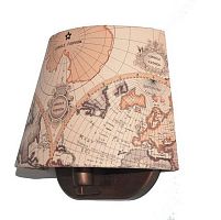 Бра  Mappa 1122-1W Favourite бежевый 1 лампа, основание коричневое в стиле кантри 