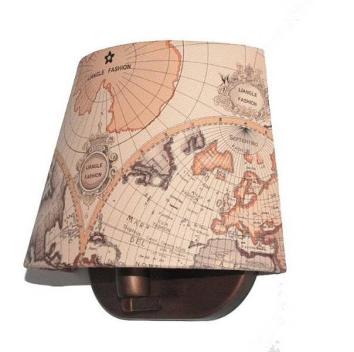 Бра  Mappa 1122-1W Favourite бежевый на 1 лампа, основание коричневое в стиле кантри 