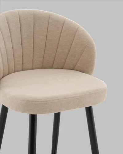 Стул полубарный Ханнингем велюр бежевый УТ000041702 Stool Group, /, ножки//, размеры - ***** фото 5