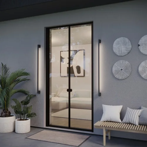 Настенный светильник LED уличный Vespera 359891 Novotech уличный IP54 чёрный на 1 , плафон чёрный в стиле минимализм хай-тек современный LED фото 2