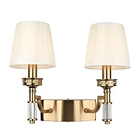 Бра Dimaro OML-87811-02 Omnilux бежевый на 2 лампы, основание хром в стиле классический 