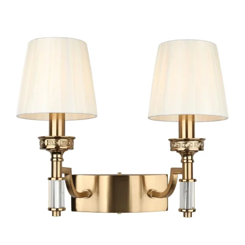 Бра Dimaro OML-87811-02 Omnilux бежевый на 2 лампы, основание хром в стиле классический 