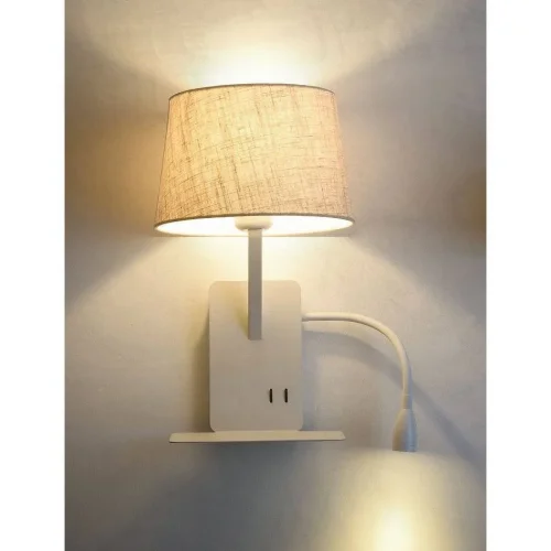 Бра LOFT9993-WH LOFT IT бежевый на 1 лампа, основание белое в стиле современный  фото 3