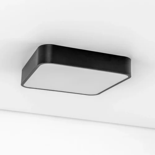 Светильник потолочный LED Купер CL724K24V1 Citilux белый 1 лампа, основание чёрное в стиле современный хай-тек минимализм квадраты фото 2