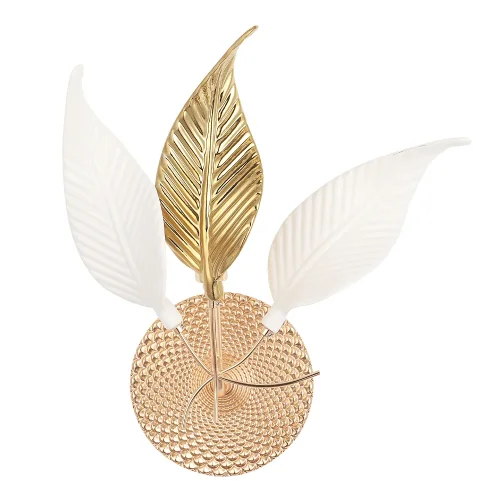 Бра STEFANIA AP1 Crystal Lux золотой белый на 1 лампа, основание золотое в стиле флористика 
