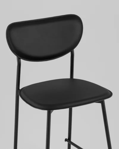 Стул барный Minnie, чёрный УТ000039219 Stool Group, чёрный/экокожа, ножки/металл/чёрный, размеры - ***** фото 7