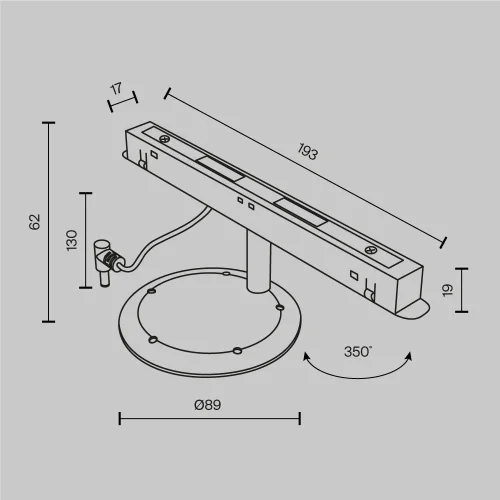 Коннектор для Яндекс Станции Мини Magnetic track system Exility TRA034CVC-B Maytoni чёрный в стиле хай-тек современный для светильников серии Magnetic track system Exility exility тонкая магнитная фото 4