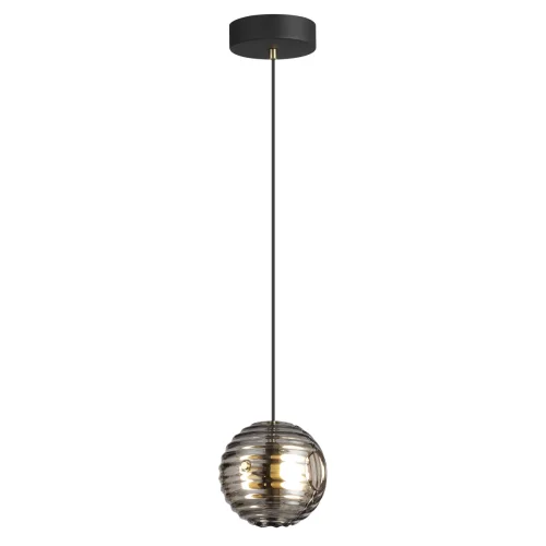Светильник подвесной LED Troni 5041/12L Odeon Light серый чёрный 1 лампа, основание чёрное в стиле современный выдувное фото 3
