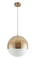 Светильник подвесной OPTIMA SP1 GOLD D300 Crystal Lux золотой белый 1 лампа, основание золотое в стиле современный шар