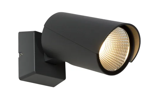 Настенный светильник LED Manal 27896/12/29 Lucide уличный IP65 чёрный 1 лампа, плафон чёрный в стиле современный LED