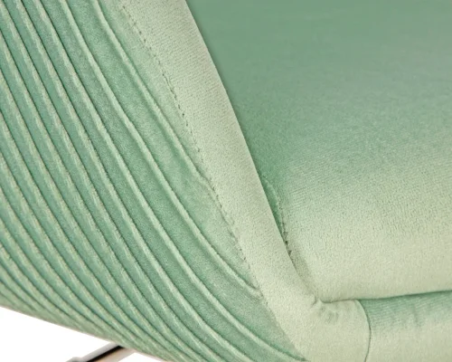 Кресло дизайнерское  8600-LM,  цвет сиденья мятный велюр (1922-8), цвет основания хром Dobrin, зелёный мятный/велюр, ножки/металл/хром, размеры - 750*900***600*570 фото 7