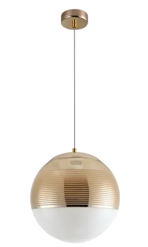 Светильник подвесной OPTIMA SP1 GOLD D300 Crystal Lux золотой белый на 1 лампу, основание золотое в стиле современный шар