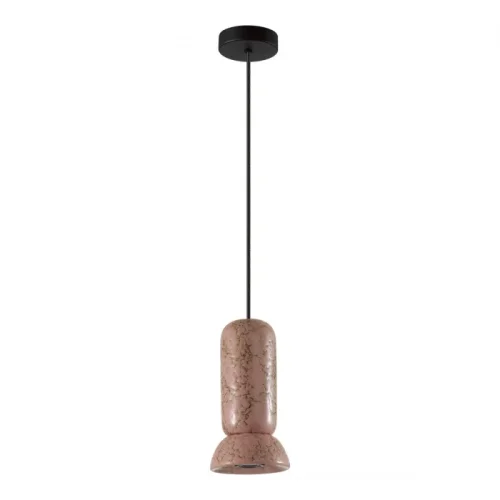 Светильник подвесной Kerama 5054/1C Odeon Light розовый на 1 лампу, основание чёрное в стиле современный трубочки