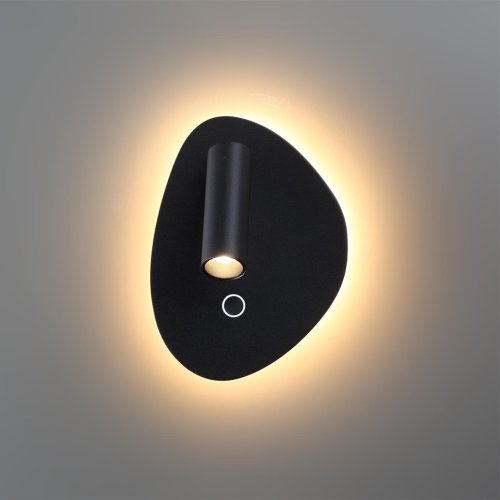 Бра с выключателем LED Roy 7182/9WL Odeon Light чёрный на 1 лампу, основание чёрное в стиле хай-тек для чтения фото 4