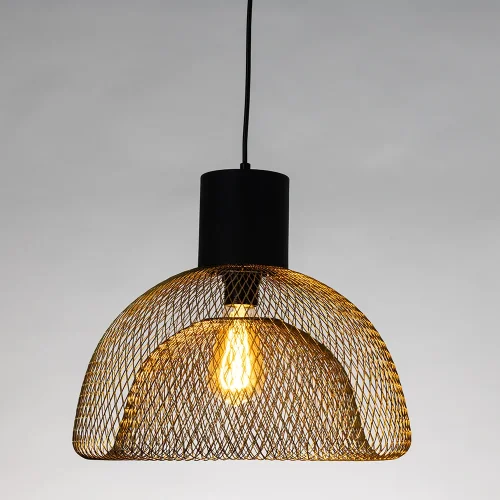 Светильник подвесной Castello A7046SP-1PB Arte Lamp медь 1 лампа, основание чёрное в стиле лофт  фото 2