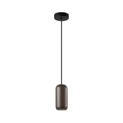 Светильник подвесной Cocoon 5060/1D Odeon Light коричневый на 1 лампу, основание чёрное в стиле современный трубочки