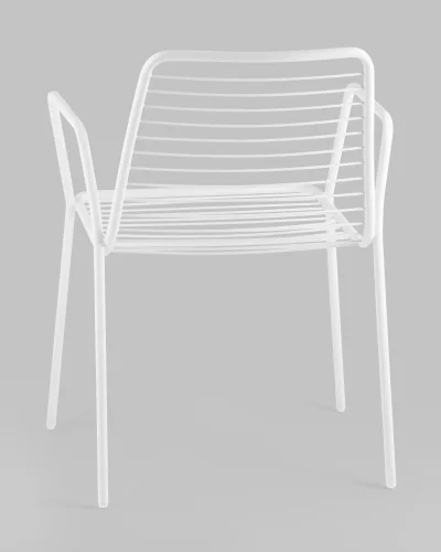 Стул с подлокотниками Дели металл белый УТ000039264 Stool Group, /, ножки//, размеры - *805***605*595 фото 4