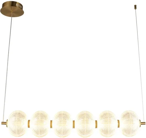 Светильник подвесной LED Cedrello OML-68803-06 Omnilux прозрачный на 1 лампу, основание латунь в стиле современный 