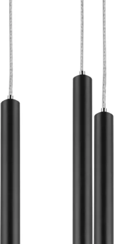 Светильник подвесной LED Tubo L8T747137 Lightstar чёрный на 5 ламп, основание чёрное в стиле минимализм современный трубочки фото 3