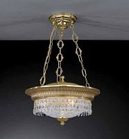 Люстра подвесная  PL 6310/3 Reccagni Angelo белая на 3 лампы, основание золотое в стиле классический 